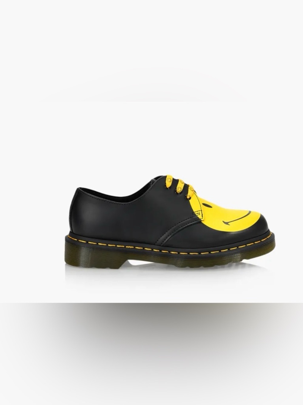 Dr Martens x Smiley 1461 Derby Black Leather Limited Edition Size 8 - Picture 5 of 16